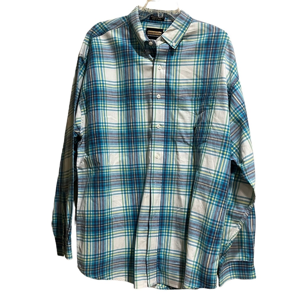 Panhandle Slim Men's Shirt XL Button Down Long Sleeve Plaid Multicolor